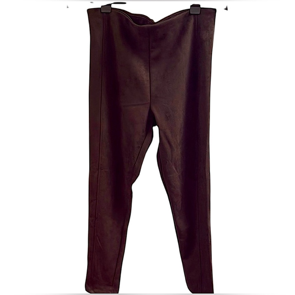 NWT. Hunter& Brown High-Waisted Suede Feel Pants, Size XL